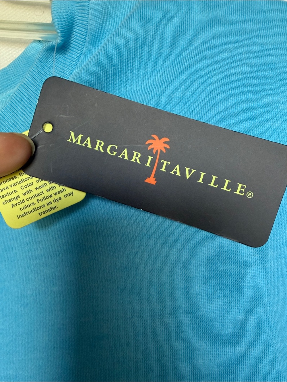 NWT MED Margaritaville Light Blue Short Sleeve Pocket Tee with Plane Graphic NEW - Picture 2 of 7